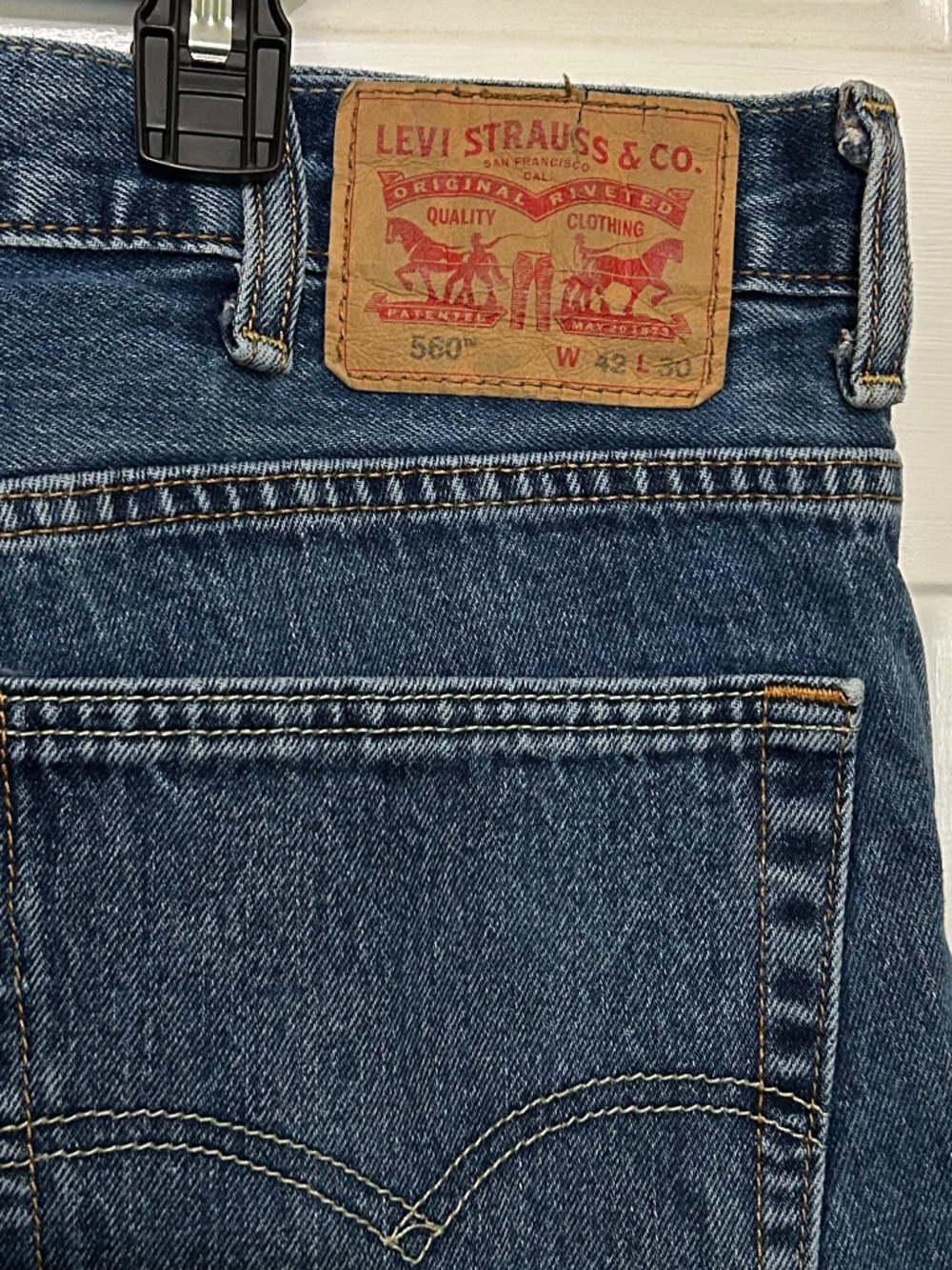 Levi 560 Jeans, 42/30, blue - Picture 4 of 5